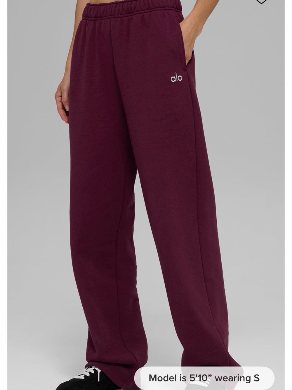 Alo Accolade Straight Leg Sweatpant Burgundy